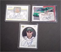Three Autographed Bobby Labonte Cards