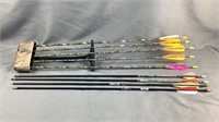 Arrow Quiver and Assorted Carbon Arrows