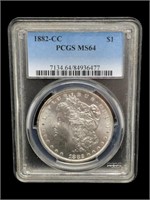 CGS MS64 1882-CC Morgan Silver Dollar