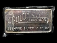 Vintage Egelhard 10oz Silver Bar Gold Standard
