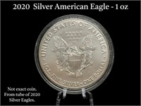 2020 Silver Eagle $1 Dollar Coin - 1oz