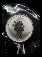 2001 Snake Privy Mark Silver Maple Coin