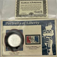 Silver Eagle & Stamp Set