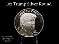 1 Troy Oz Trump Silver Round