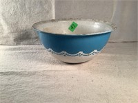 Antique Graniteware bowl decorated