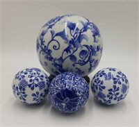 Decorative Blue&White Porcelain Accent Balls 6W3B