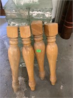 4 Heavy Maple Table Legs