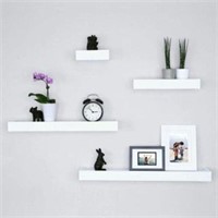 SET OF 4 WOOD FLOATING SHELVES