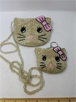 Vintage Beaded Hello Kitty Purse with Coin Purse