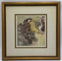Signed Margaret Hodgson Painting On Silk C3A14
