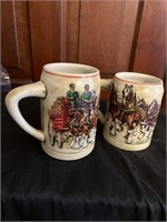 Anheuser, Busch, clay, Dells, beer mugs