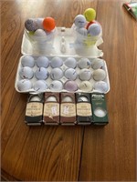 collection of golf balls -