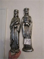 King & Queen Plaster Statues