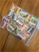 Various colors of metallic threads