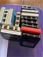 A group of eight track tapes