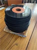 Stack of 45 RPM records