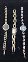 Lot Of 3 Silver Toned Women's Watches L8