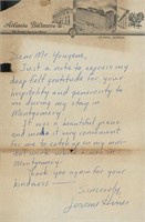 Jerome Hines signed hand written letter