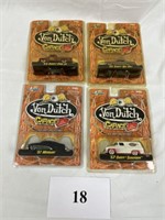 4 Jada Toys Von Dutch Garage Die Cast Cars