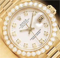 Rolex Ladies President Diamond Watch 1.50 Ct