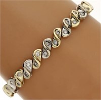 $ 11,400 2.50 Ct Diamond Fancy Link Bracelet