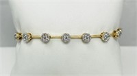 2.00 Ct Custom Diamond Bracelet 14 Kt