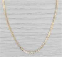 .40 Ct Diamond Herringbone Necklace 14 Kt