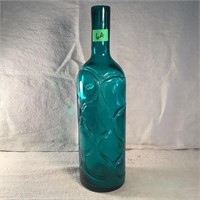 Blown Turquoise glass bottle/vase