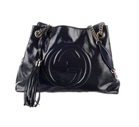 Gucci Patent Soho Chain Shoulder Bag