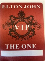 Elton John concert backstage pass