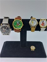Lot of 5 Assorted Character Watches, Mickey Mouse