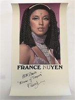 France Nuyen signed poster