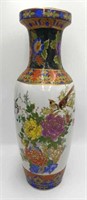 Vt Porcelain Moriage Chinese Floral Vase 23.5" t