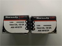 2 BOXES 10MM CAL. 155 GR. HORNADY XTP RELOADS