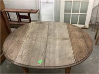Drop Leaf Oak Table - on casters