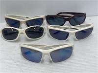 Lot of 5 pair sunshades 4 white frames and one