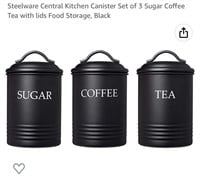 $25 Steelware Central Kitchen Canister Set of 3
