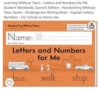 $36 2PK Learning Without Tears - Letters and