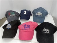 Lot of 6 hats assorted mix
