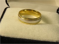 18k Yellow Gold & 950 Platinum Wide Band Ring