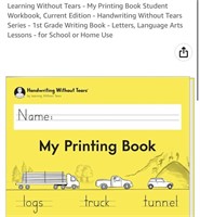 $30 2PK Learning Without Tears - My Printing Book