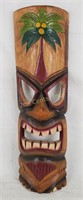 Wood Carved Tiki Mask Wall Decor