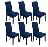 DINING ROOM CHAIR COVERS 6 PACK NAVY $34.99