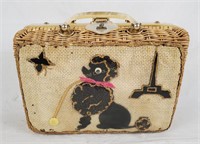 Vtg Tropic Wicker Poodle Handbag