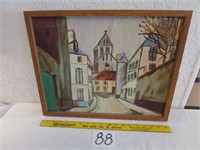 Pastel City Scape by Maurice Utrillo
