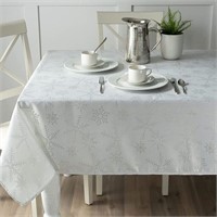 White Snowflake TableCloth