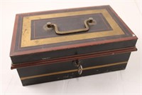 Vintage Cashbox with Tray & Key