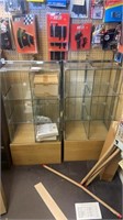 Pair of glass cubicles 21’’X45’’ w wooden base