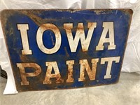 2 Sided IOWA PAINT Steel Sign, 38”x28”