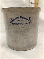 Monmouth Pottery 1 Gal. Crock, Base & Rim Chips,